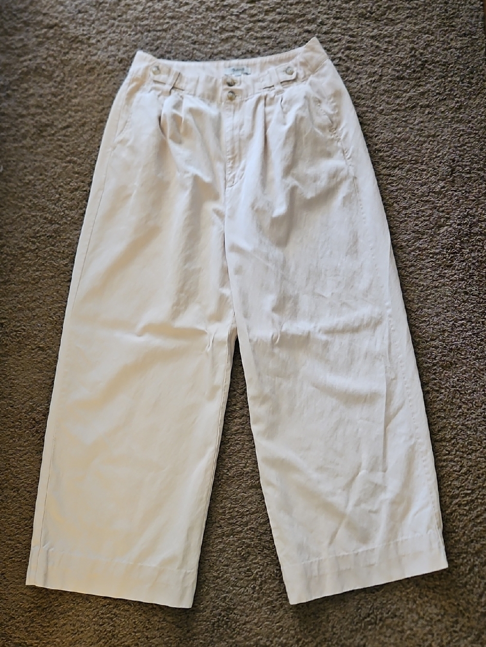 Madewell Harlow Wide-Leg Pants Cream